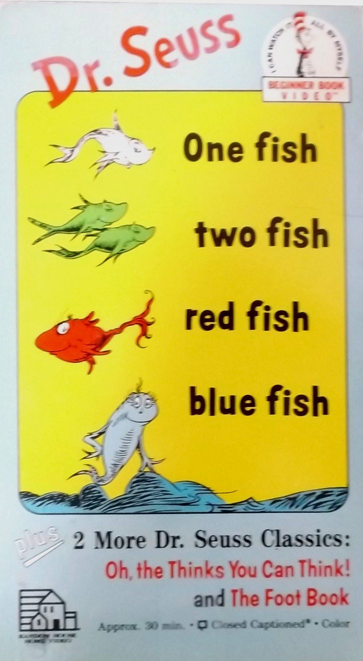 One Fish Two Fish Red Fish Blue Fish “Dr Seuss [VHS Tape] – Musicelle