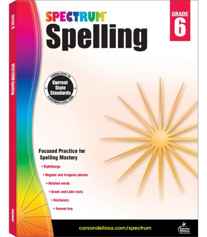 Spectrum 6th Grade Spelling Workbook, Grammar and Handwriting Practice With Root Words, Diphthongs, Prefixes, Suffixes, 6th Grade Workbook With English Dictionary, Classroom or Homeschool Curriculum [Paperback] Spectrum